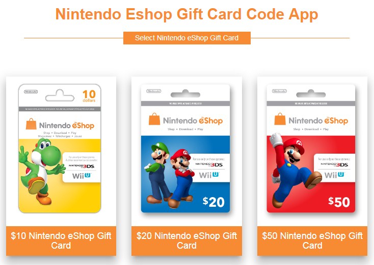 $20 nintendo switch gift card